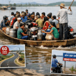 विकास की खोखली चमक, सड़क डूबी,  60 किमी का फेरा बढ़ा